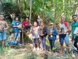 Pelihara Sumber Mata Air Wai Pok, Mahasiswa KKN-T Unwira Tanam Puluhan Bibit Pohon