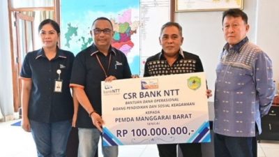 CSR Bank NTT Rp100 Juta Disalurkan ke Sekolah, Gereja, dan Organisasi Sosial di Manggarai Barat